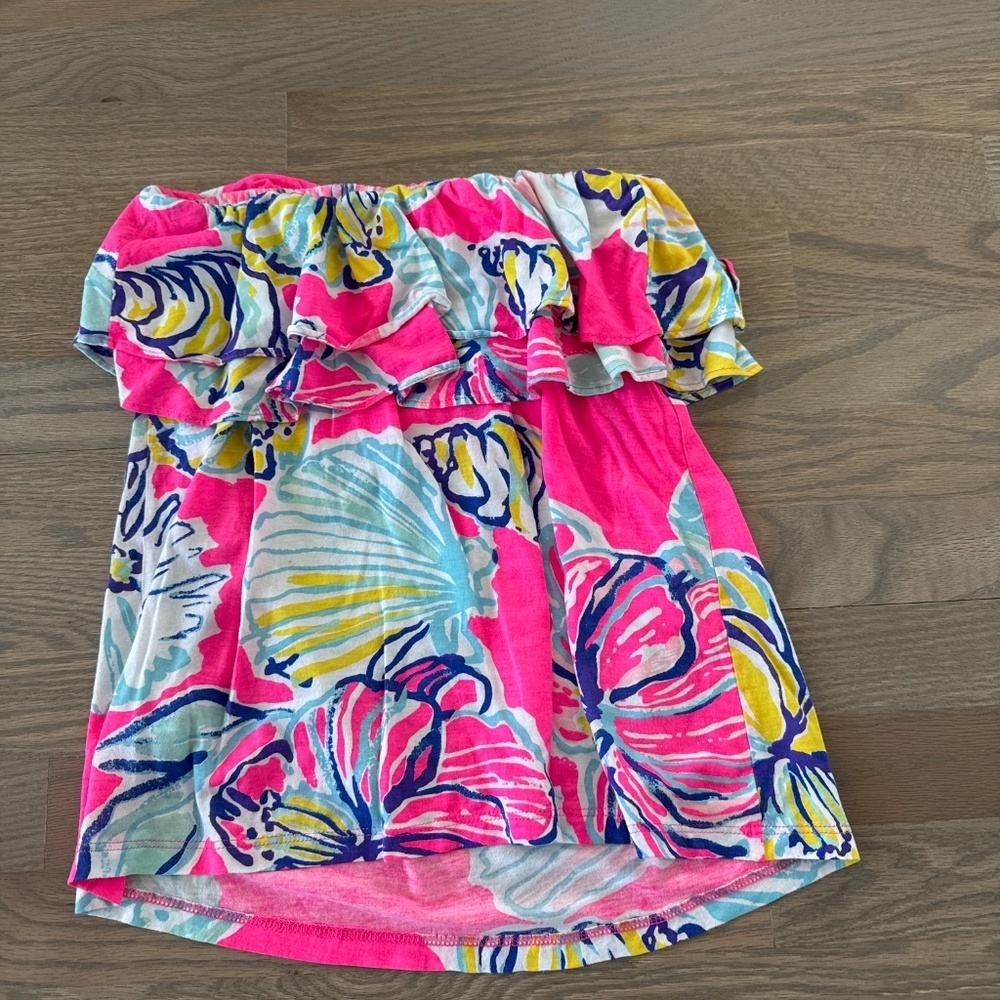 Lilly Pulitzer Ruffled Halter Top Size S - Picture 3 of 3